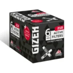 GIZEH - Active Filter 6mm - (210 Stk.) + Gratis Rolls Slim 5m