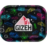 GIZEH Rolling Tray - Comic Black (18 x 14 cm)