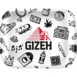 GIZEH Rolling Tray - Comic White (18 x 14 cm)