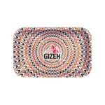GIZEH Rolling Tray - Trippy Red White (27.5 x 17.5 cm)